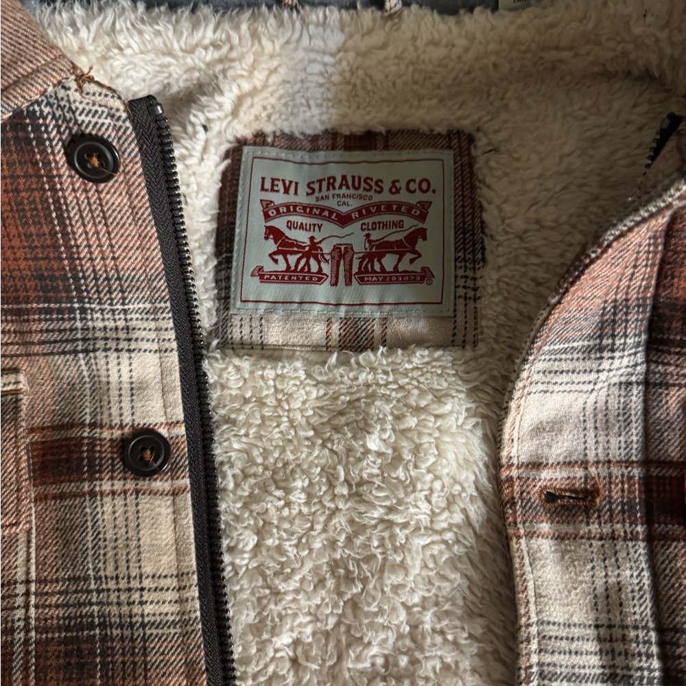 Levi Strauss Plaid Sherpa Jacket